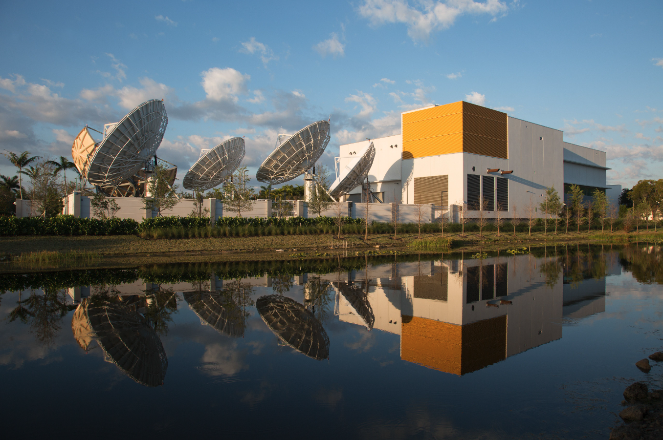 Antenna farm beside the operations building