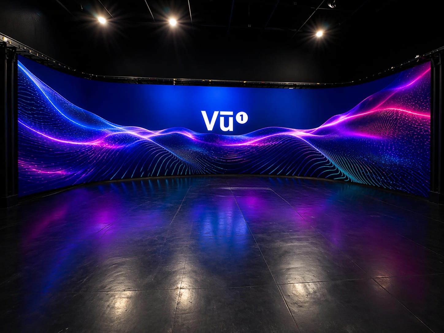 Curved LED virtual production wall